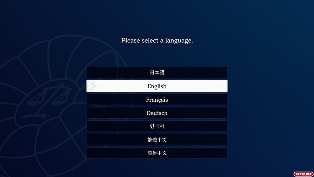 Selección de idiomas del juego