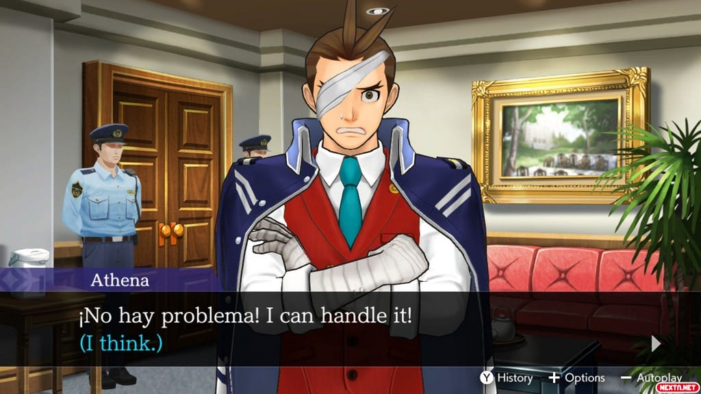 Apollo Justice flipa con lo que dice Athena