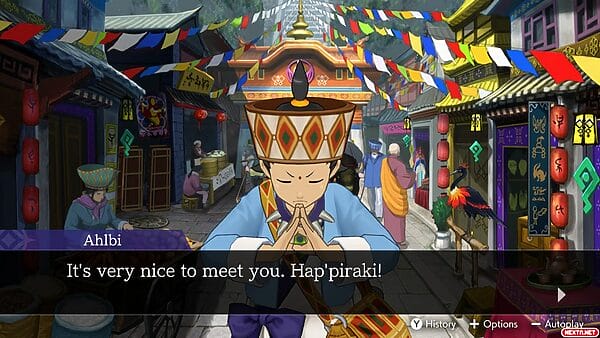 Captura de un diálogo de Spirit of Justice