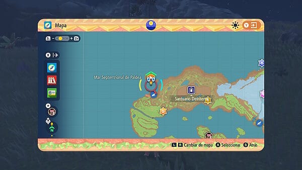 Mapa Guia Kyogre Pokemon Escarlata Púrpura