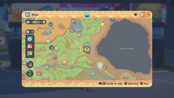 Mapa Guia Terrakion Pokemon Escarlata Púrpura