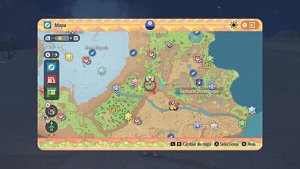 Mapa Guia Virizion Pokemon Escarlata Púrpura