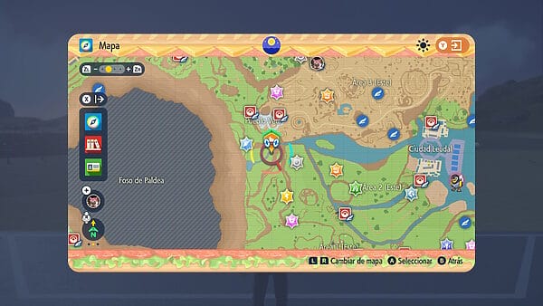 Mapa Guia Reshiram Pokemon Escarlata Púrpura