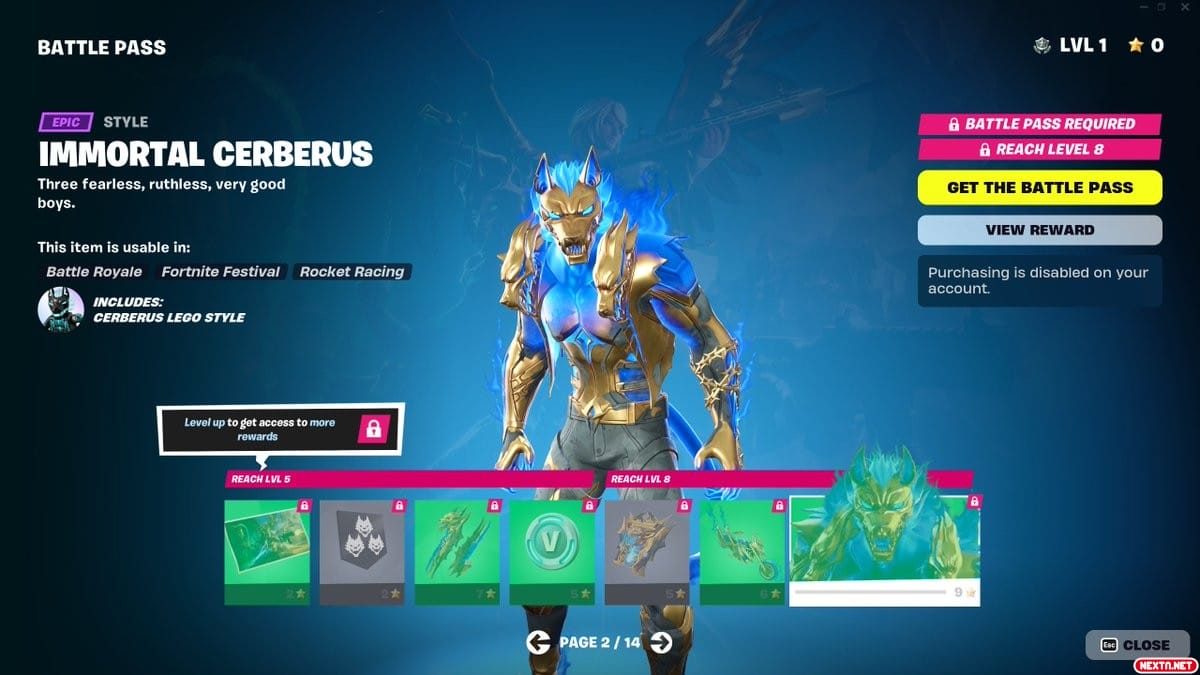 Fortnite Cerberus Inmortal