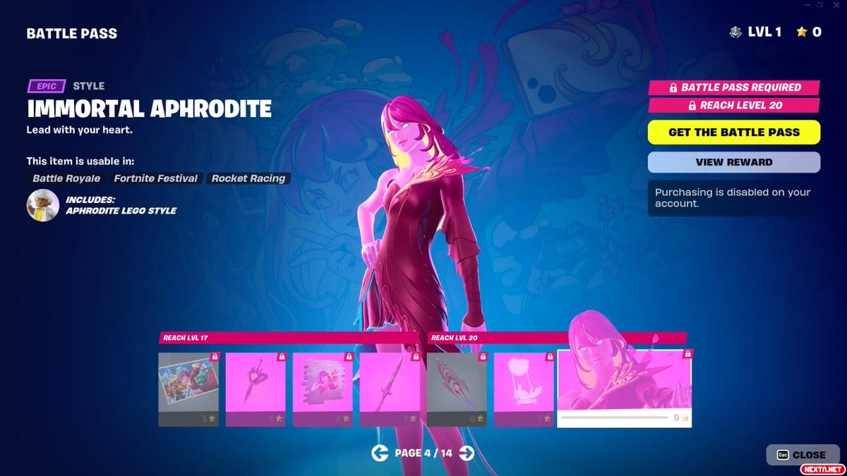 Fortnite Afrodita Inmortal