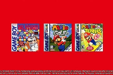 Dr Mario Mario Golf Mario Tennis Game Boy Nintendo Switch online