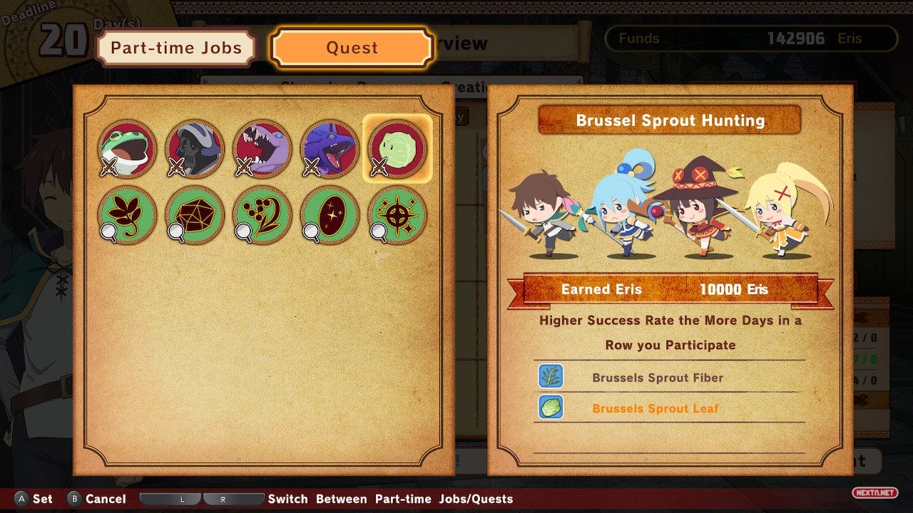 Guía Desbloquear Trabajos Quests Recompensas KONOSUBA God's Blessing on this Wonderful World! Love For These Clothes Of Desire! Nintendo Switch
