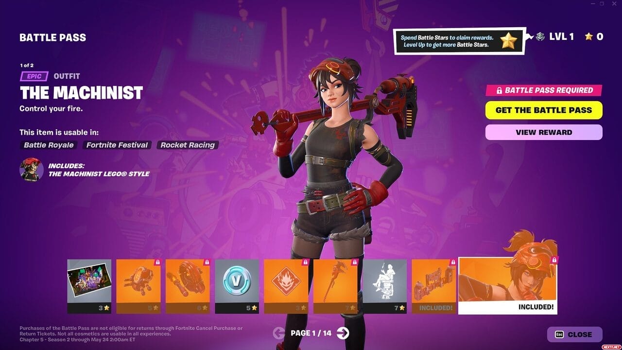 Fortnite Capitulo 5 Temporada 3 Desenfreno pase de batalla