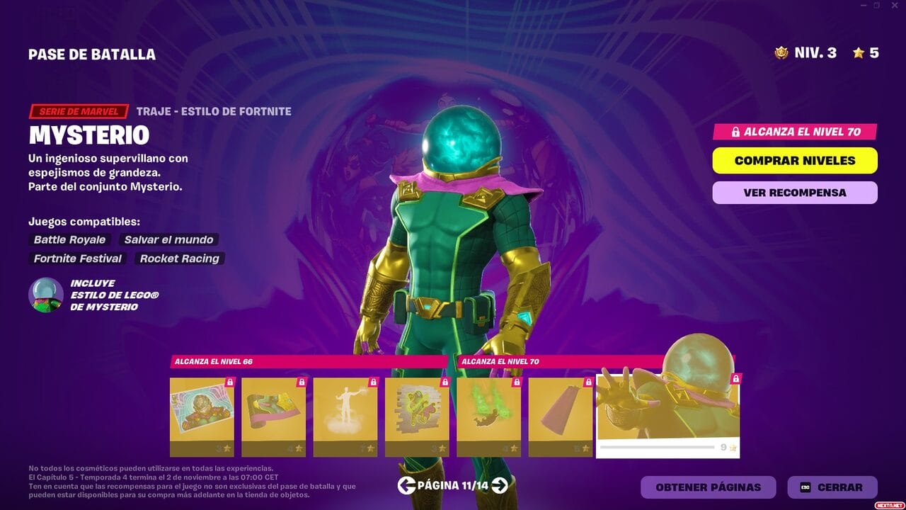 Fortnite Capitulo 5 Temporada 4 Alerta Doom Pase de Batalla Mysterio