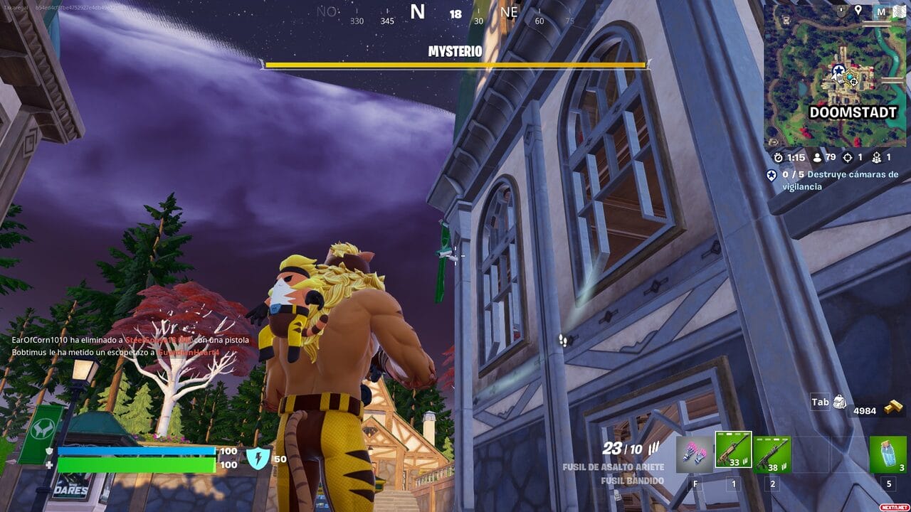 Fortnite Capítulo 5 Temporada 4 Misiones Semanales 4 Historia parte 4 cámaras de seguridad