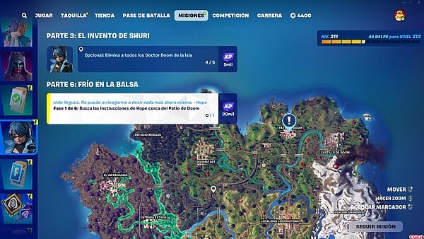 Fortnite misiones semana 6 historia parte 6