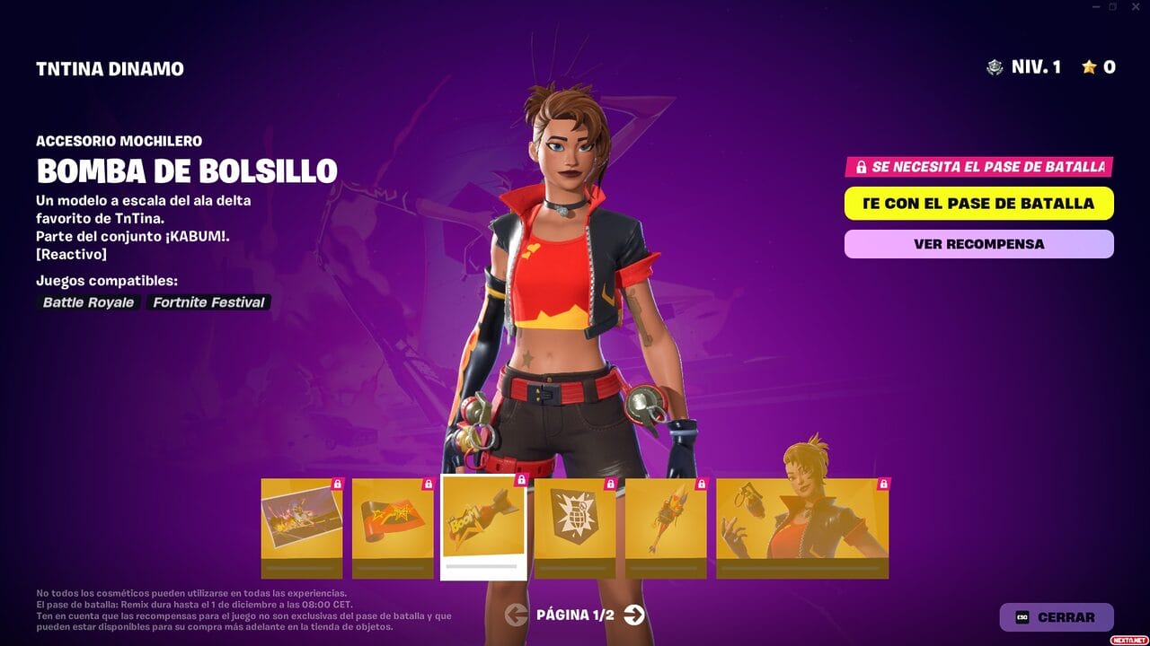 Fortnite Remix Capitulo 2 Pase de Batalla TNTina