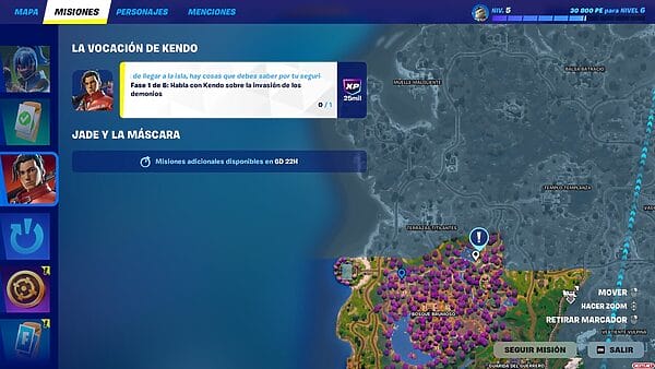 Fortnite Capitulo 6 Temporada 1 Cazademonios misiones historia semana 1 Kendo