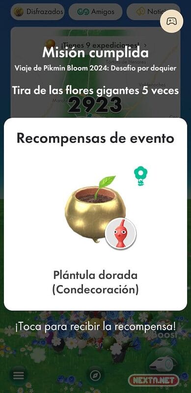 Evento pago Pikmin Bloom Desafío por doquier