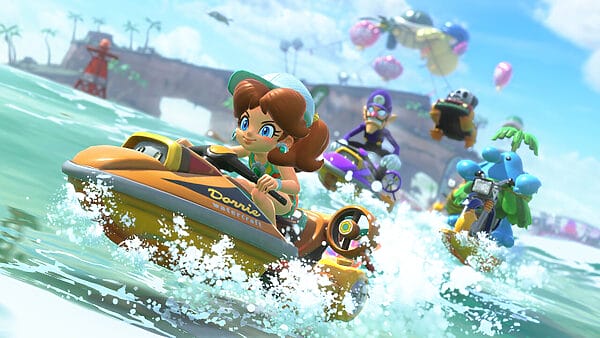 Mario Kart World agua