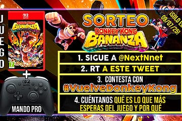 Sorteo Donkey Kong Bananza Mando Pro Nintendo Switch 2