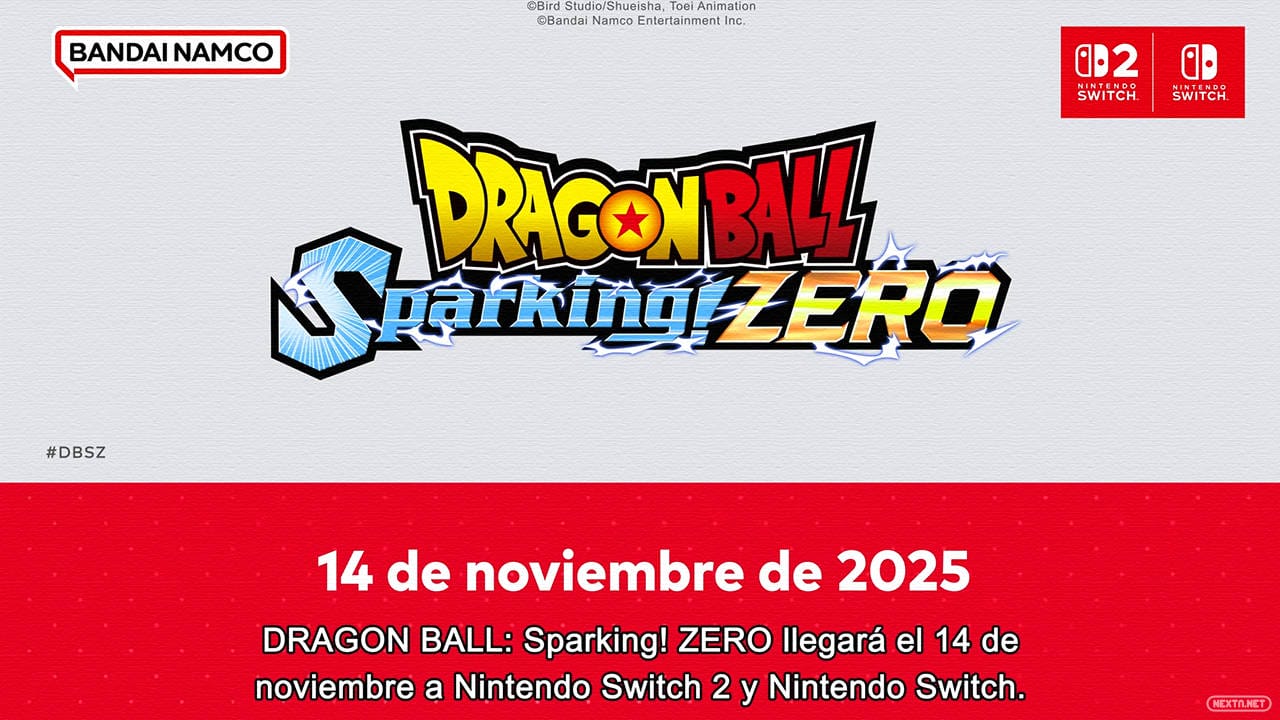 Dragon Ball Sparking! ZERO Anunciado Nintendo Switch 2 y Switch 1 14 Noviembre