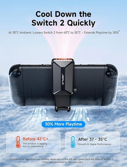 Cooling fans JSAUX Nintendo Switch 2 enfriador refrigeración