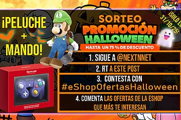 Sorteo ofertas eShop Halloween 2025 peluche Luigi succionaentes Mando Nintendo GameCube Nintendo Switch 2