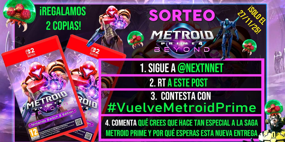 Sorteo Metroid Prime 4 Beyond Nintendo Switch 2
