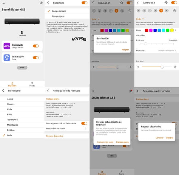 Análisis Barra de sonido Creative Sound Blaster GS5 altavoz app Android iOS