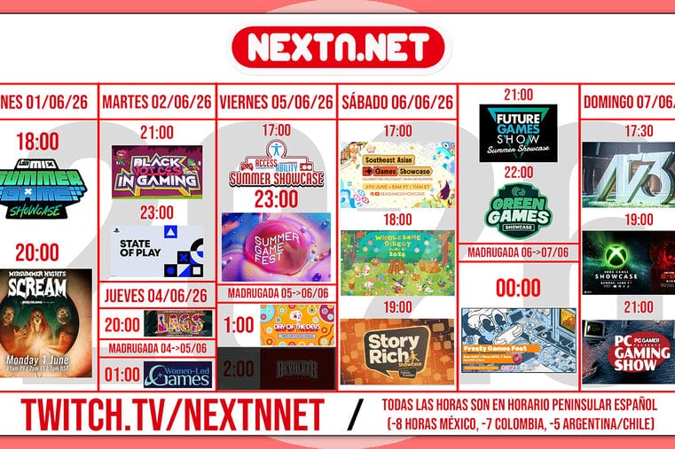 Cuadrante NO E3 Summer Game Fest 2026 todas las presentaciones conferencias